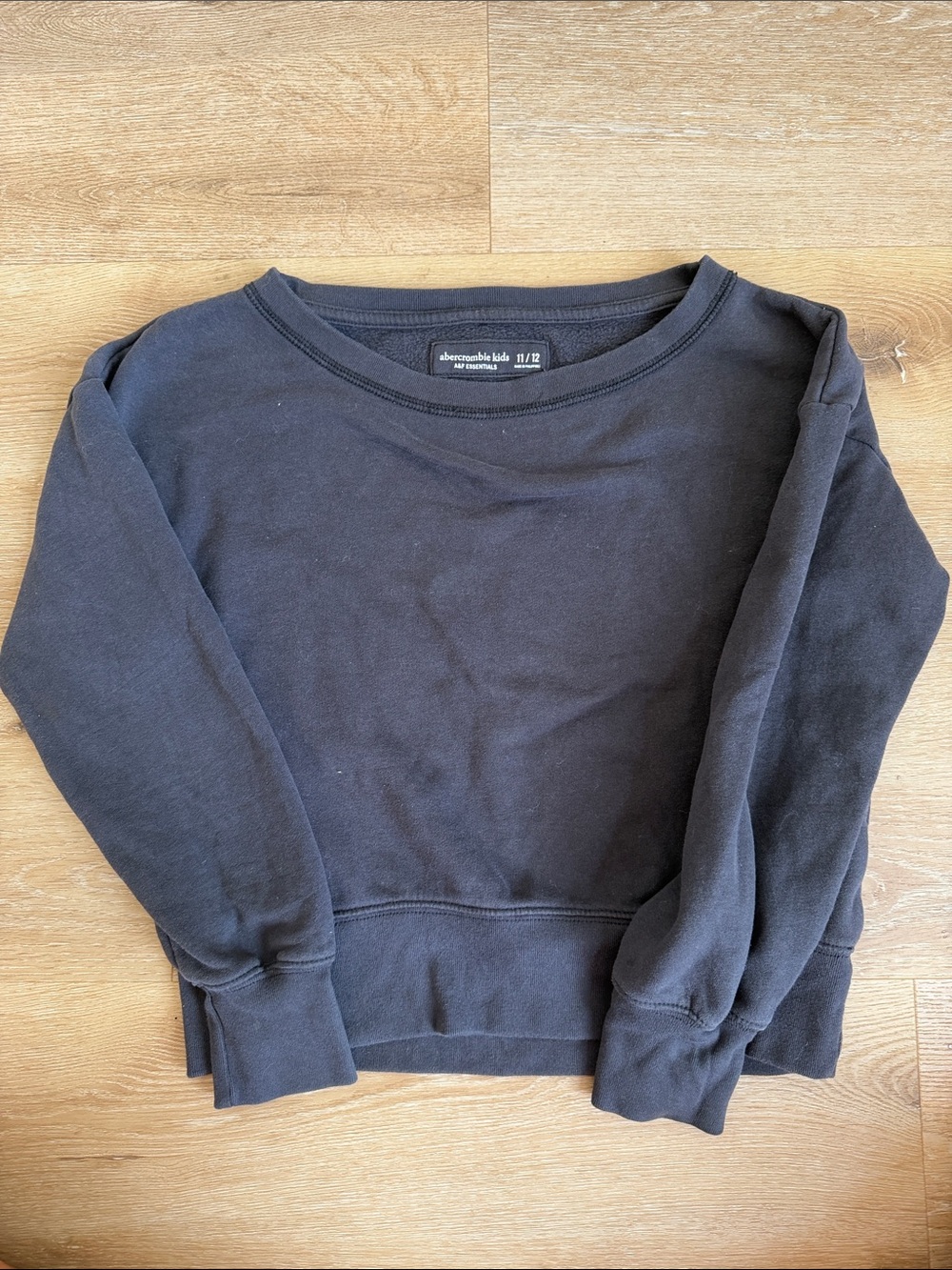 abercrombie kids Dark gray Scoop-Neck Crew Sweater